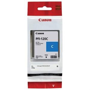 Картридж струйный CANON (PFI-120C) для imagePROGRAF TM-200/205/300/305, голубой 130 мл, оригинальный, 2886C001 - фото 2658619