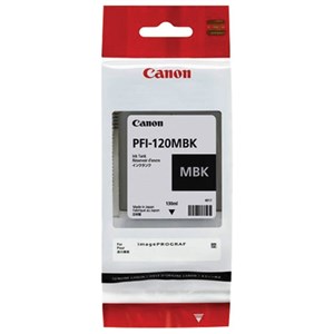 Картридж струйный CANON (PFI-120MBK) для imagePROGRAF TM-200/205/300/305, матовый черный, 130 мл, оригинальный, 2884C001 - фото 2658622