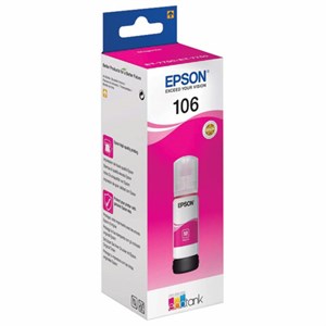 Чернила EPSON 106 (C13T00R340) для СНПЧ L7160/L7180, пурпурные, ОРИГИНАЛЬНЫЕ - фото 2658708