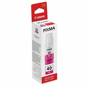 Чернила CANON (GI-40M) для СНПЧ Pixma G5040/G6040, пурпурные, ресурс 7700 страниц, оригинальные, 3401C001 - фото 2658717