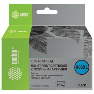 Картридж струйный CACTUS (CS-T6M15AE) для HP OfficeJet Pro 6950/6960/6970, черный - фото 2658732