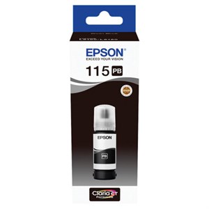 Чернила EPSON 115 (C13T07D14A) для СНПЧ L8160/L8180, черные фото, объем 70 мл, ОРИГИНАЛЬНЫЕ - фото 2659202