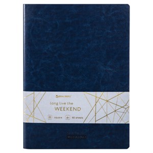 Тетрадь 60 л. в клетку обложка гладкий кожзам, сшивка, B5 (179х250мм), ТЕМНО-СИНИЙ, BRAUBERG VIVA, 403897 - фото 2663073