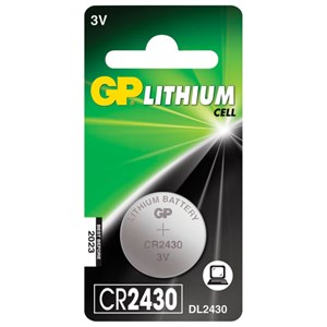 Батарейка GP Lithium, CR2430, литиевая, 1 шт., в блистере, CR2430-8C1 - фото 2669834