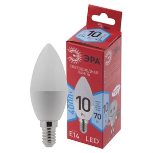 Лампа светодиодная ЭРА, 10(70)Вт, цоколь Е14, свеча, нейтральный белый, 25000 ч, LED B35-10W-4000-E14, Б0049642 - фото 2671109