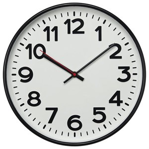 Часы настенные TROYKATIME (TROYKA) 78770783, круг, белые, черная рамка, 30,5х30,5х3,5 см - фото 2671148
