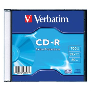 Диск CD-R VERBATIM, 700 Mb, 52х, Slim Case (1 штука) - фото 2673645