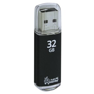 Флеш-диск 32 GB, SMARTBUY V-Cut, USB 2.0, металлический корпус, черный, SB32GBVC-K - фото 2674744
