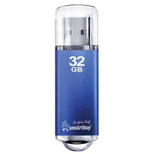 Флеш-диск 32 GB, SMARTBUY V-Cut, USB 2.0, металлический корпус, синий, SB32GBVC-B - фото 2674752
