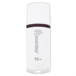 Флеш-диск 16 GB, SMARTBUY Paean, USB 2.0, белый, SB16GBPN-W - фото 2675269