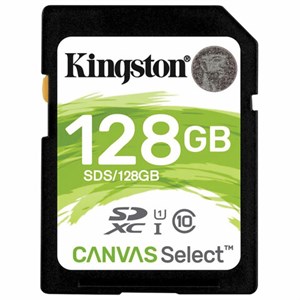 Карта памяти SDXC 128 GB KINGSTON Canvas Select Plus UHS-I U1, 100 Мб/сек (class 10), SDS2/128GB - фото 2675730