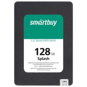 Твердотельный накопитель SSD SMARTBUY Splash 128GB, 2,5", SATA III, черный, SBSSD-128GT-MX902-25S3 - фото 2676327