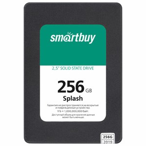 Твердотельный накопитель SSD SMARTBUY Splash 256GB, 2,5", SATA III, черный, SBSSD-256GT-MX902-25S3 - фото 2676334