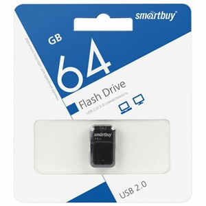 Флеш-диск 64 GB, SMARTBUY Art, USB 2.0, черный, SB64GBAK - фото 2676342