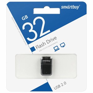 Флеш-диск 32 GB, SMARTBUY Art, USB 2.0, черный, SB32GBAK - фото 2676344