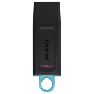 Флеш-диск 64GB KINGSTON DataTraveler Exodia, разъем USB 3.2, черный/бирюзовый, DTX/64GB - фото 2676401