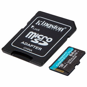Карта памяти microSDXC 64GB KINGSTON Canvas Go Plus UHS-I U3, 170 Мб/с (class 10), SDCG3/64GB - фото 2676412