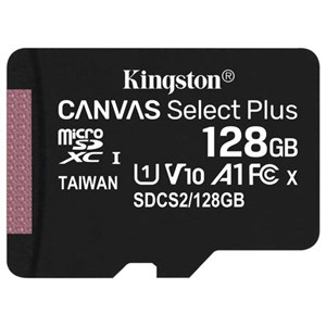 Карта памяти microSDXC 128GB KINGSTON Canvas Select Plus UHS-I U1, 100 Мб/с (class 10), SDCS2/128GBSP - фото 2676420