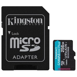 Карта памяти microSDXC 256GB KINGSTON Canvas Go Plus UHS-I U3, 170 Мб/с (class 10), SDCG3/256GB - фото 2676424