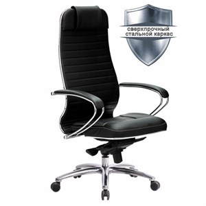 Кресло офисное МЕТТА "SAMURAI" KL-1.04, экокожа, черное - фото 2678890