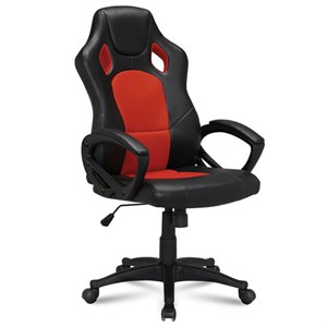 Кресло компьютерное BRABIX "Rider EX-544", экокожа черная/ткань красная, 531583 - фото 2679105