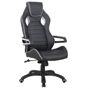 Кресло компьютерное BRABIX "Techno Pro GM-003", экокожа, черное/серое, вставки серые, 531814 - фото 2679414