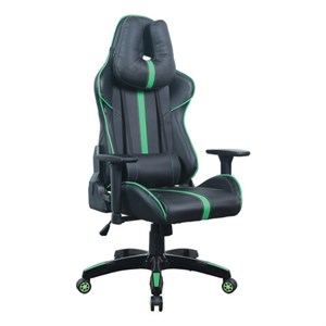Кресло компьютерное BRABIX "GT Carbon GM-120", две подушки, экокожа, черное/зеленое, 531929 - фото 2679751
