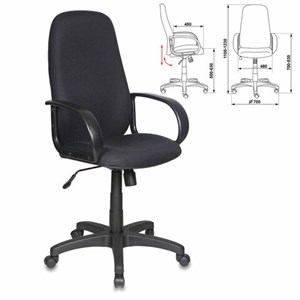 Кресло офисное CH-808AXSN/BLACK, ткань, черное - фото 2682992