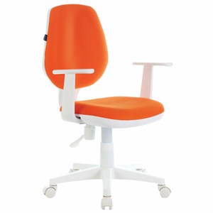 Кресло детское BRABIX "Fancy MG-201W", с подлокотниками, пластик белый, оранжевое, 532410, MG-201W_532410 - фото 2683190