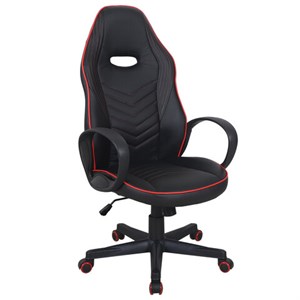Кресло компьютерное BRABIX "Flame GM-004", экокожа, черное/красное, 532499 - фото 2683644