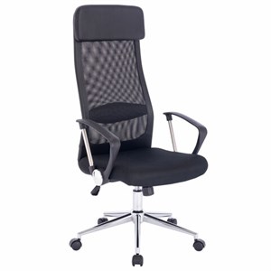 Кресло офисное BRABIX "Flight R EX-541", хром, ткань TW, сетка, черное, 532517 - фото 2683841