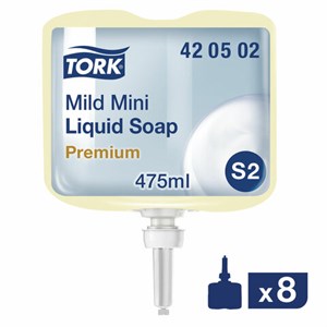 Картридж с жидким мылом одноразовый TORK (Система S2) Premium, 0,475 л, 420502 - фото 2688571