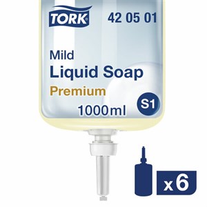 Картридж с жидким мылом одноразовый TORK (Система S1) Premium, 1 л, 420501 - фото 2688698