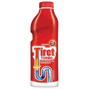 Средство для прочистки канализационных труб 1 л, TIRET (Тирет) "Turbo", гель, 8147377 - фото 2691334