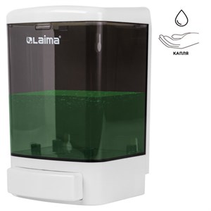 Дозатор для жидкого мыла LAIMA, НАЛИВНОЙ, 1 л, белый (тонированный), ABS-пластик, 603920 - фото 2692844