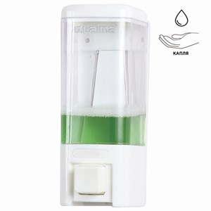 Дозатор для жидкого мыла LAIMA, НАЛИВНОЙ, 0,48 л, белый, ABS пластик, 605052 - фото 2694876