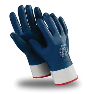 Перчатки хлопковые MANIPULA ТЕХНИК КП, нитриловое покрытие (облив) р-р 10 (XL), синие, TN-01/MG-224 - фото 2704352
