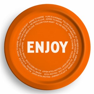 Тарелка одноразовая диаметр 230 мм, 50 шт., бумажная с ПЭ покрытием "Enjoy new", СКАНДИПАКК, -0552 - фото 2704544