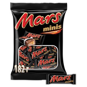 Батончики шоколадные мини MARS "Minis" с нугой и карамелью в молочном шоколаде, 182 г, 2261 - фото 2707124