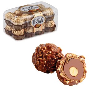 Конфеты шоколадные FERRERO "Rocher" с лесным орехом, 200 г, пластиковая упаковка, ИТАЛИЯ, 77070887 - фото 2707128