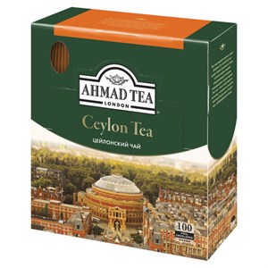 Чай AHMAD "Ceylon Tea", черный цейлонский, 100 пакетиков в конвертах по 2 г, 163i-08 - фото 2707224