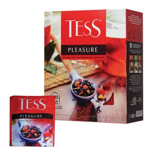 Чай TESS "Pleasure" черный с шиповником, яблоком, лимонным сорго, 100 пакетиков в конвертах по 1,5 г, 0919-09 - фото 2707249