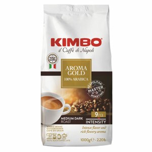 Кофе в зернах KIMBO "Aroma Gold" 1 кг, арабика 100%, ИТАЛИЯ - фото 2707284