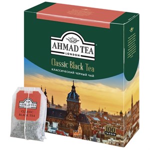 Чай AHMAD "Classic Black Tea", черный, 100 пакетиков по 2 г, 1665-08 - фото 2707286