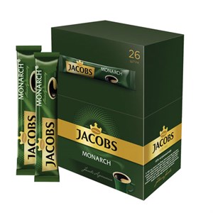 Кофе растворимый порционный JACOBS "Monarch", пакетик 1,8 г, сублимированный, 8050269 - фото 2707292