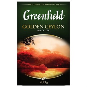 Чай листовой GREENFIELD "Golden Ceylon" черный цейлонский крупнолистовой 200 г, 0791-10 - фото 2707380