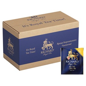 Чай RICHARD "Royal Ceylon" черный цейлонский, 200 пакетиков в конвертах по 2 г, 100182 - фото 2707606
