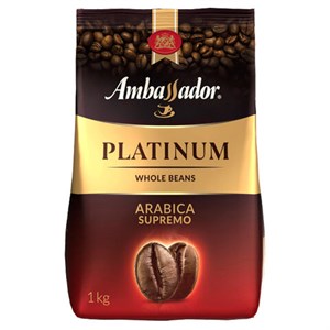 Кофе в зернах AMBASSADOR "Platinum" 1 кг, арабика 100% - фото 2707655