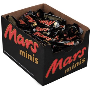 Батончики мини MARS "Minis" шоколадные с нугой и карамелью в молочном шоколаде 1 кг, 56730 - фото 2707683