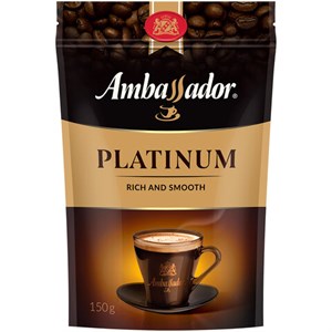 Кофе растворимый AMBASSADOR "Platinum" 150 г, сублимированный - фото 2707687